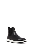 Men's Black Leather Chelsea Sport Boot | Derimod