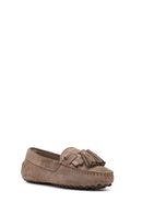 Women's Mink Tassel Suede Leather Loafer | Derimod