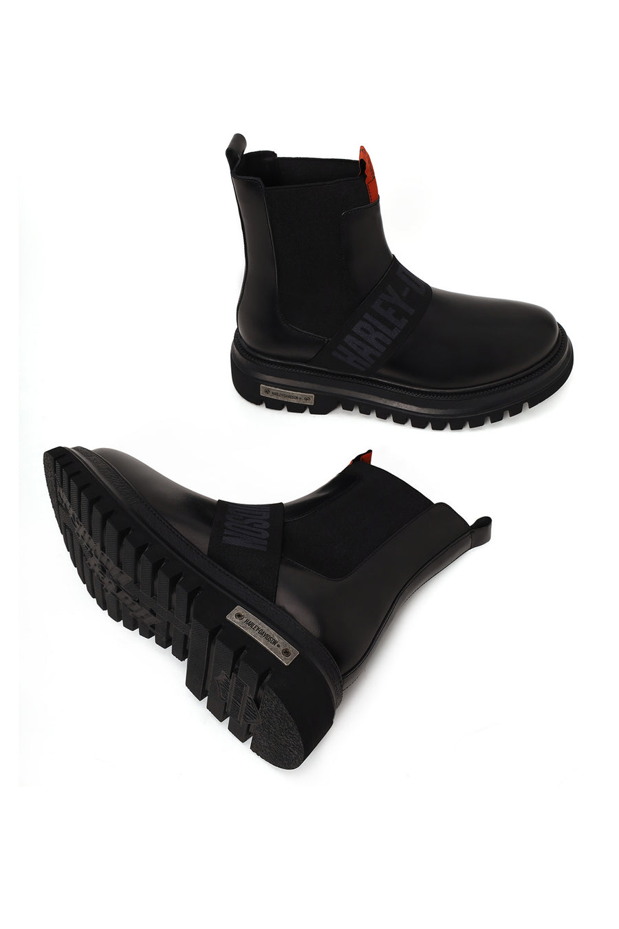 Harley Davidson Male Black Polperro Leather Chelsea Boots