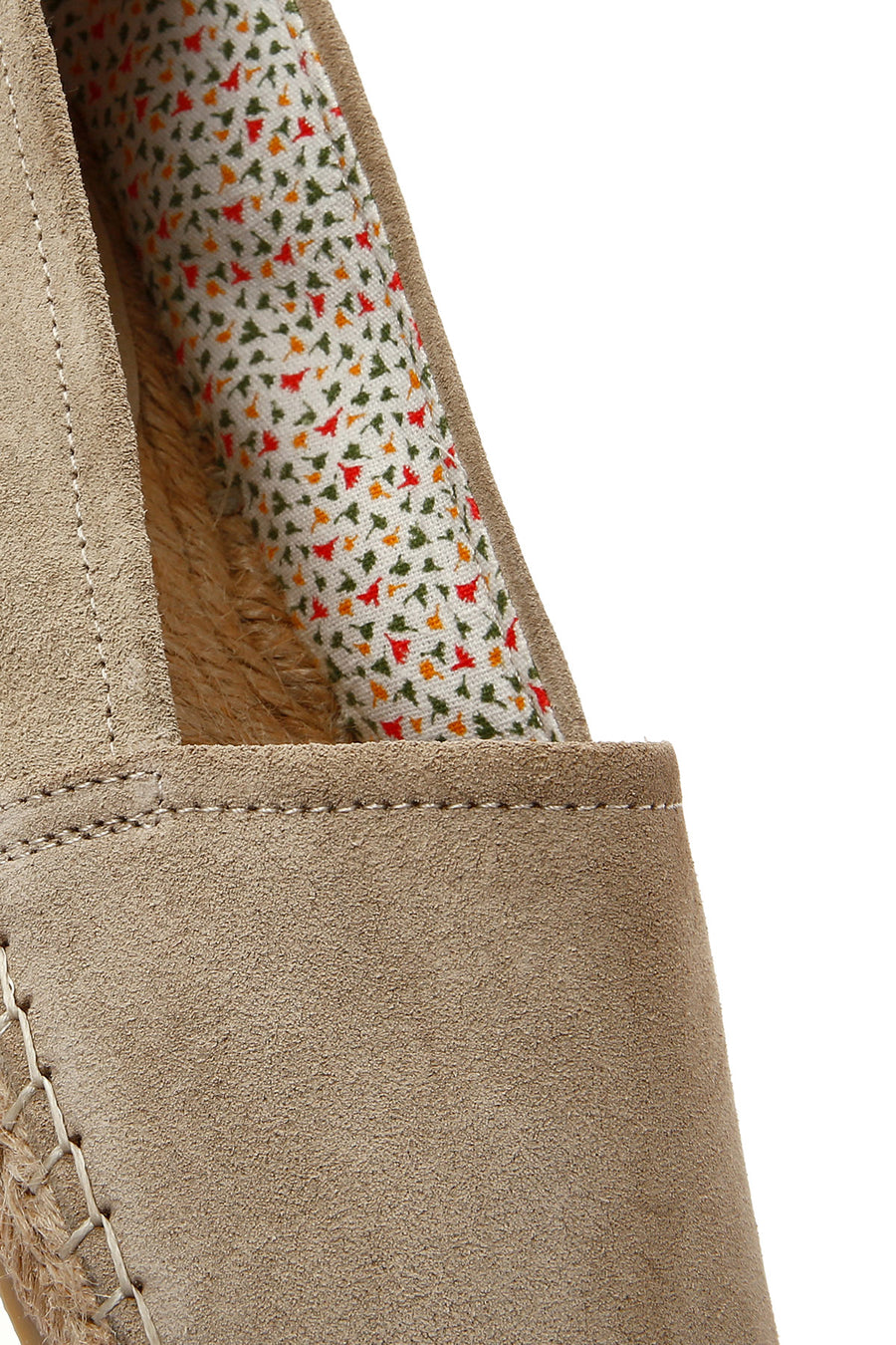Women's Beige Suede Leather Espadrille