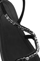 Women's Black Stone Sandals | Derimod