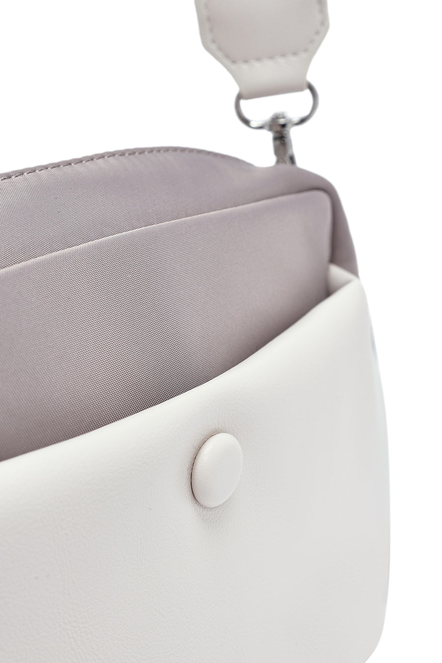 Women's White Accessory Detailed Crossbody Bag