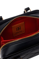 Woman Black Long-Strap Quilted Charmed Mini Shoulder Bag | Derimod