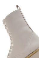 Women's Beige Casual Zippered Boots | Derimod