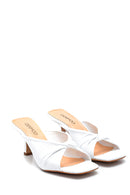 Women's Casual Heeled Leather Slippers | Derimod