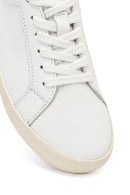Women's White Lace-Up Leather Sneaker | Derimod