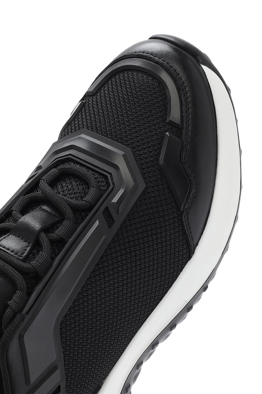Erkek Siyah Bağcıklı Kalın Tabanlı Sneaker