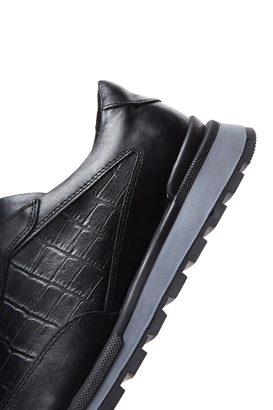 Men's Black Leather Sneaker