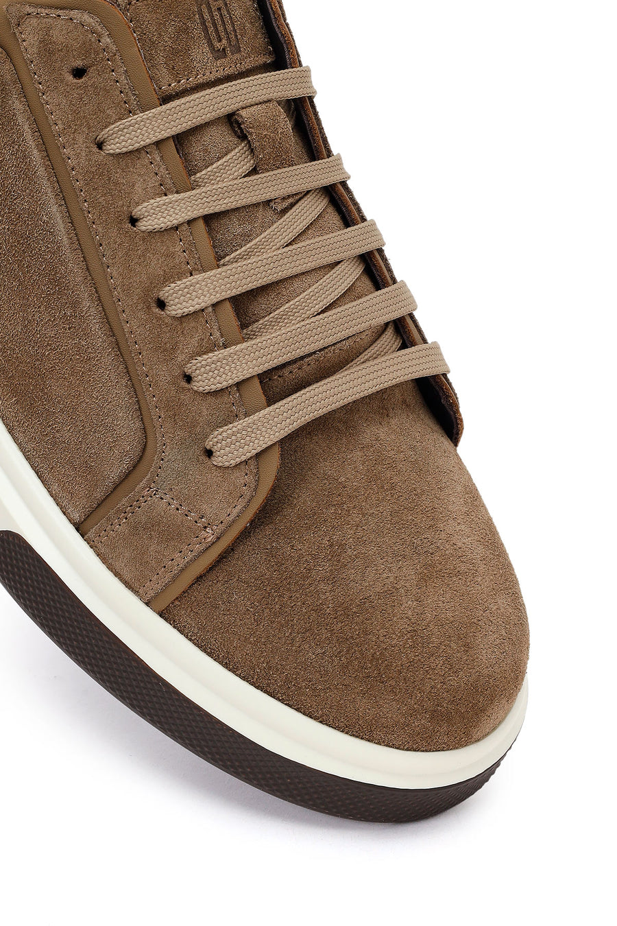 Male Mink Lace-up Thick-Soled Suede Leather Sneaker