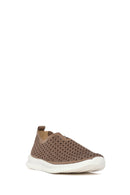 Woman Mink Patterned Suede Comfort Shoes | Derimod