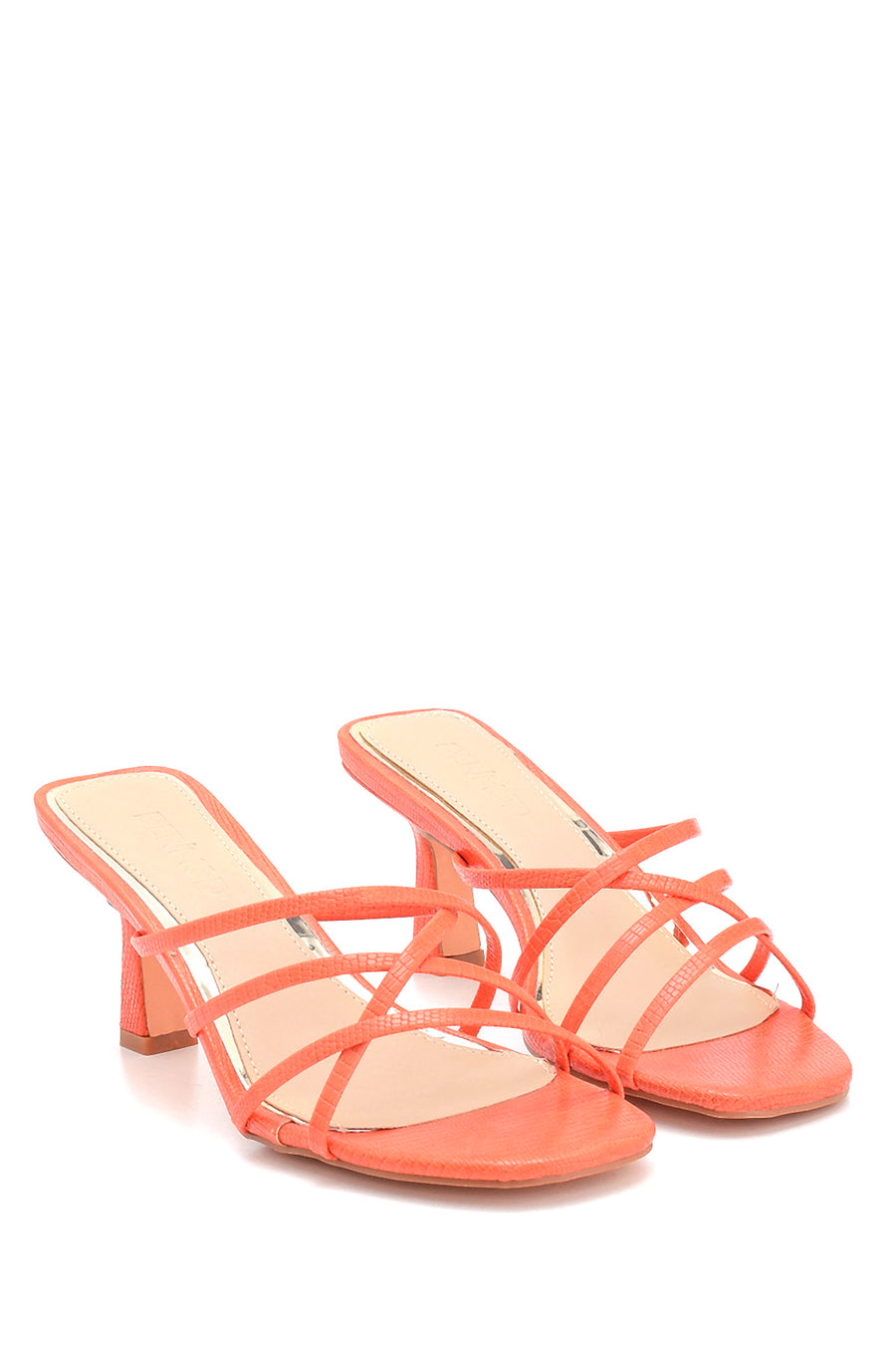 Women's Leather Heeled Slippers