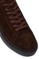 Men's Brown Lace-Up Suede Leather Sneakers | Derimod