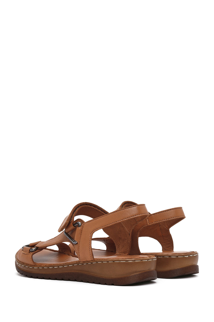 Women's Tan Leather Comfort Sandals