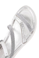 Women's Silver Ankle Strap Sandals | Derimod