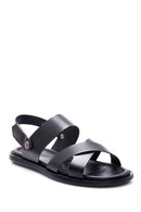 Men's Leather Perforated Sandals | Derimod