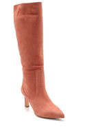 Women's Nubuck Leather Heeled Boots | Derimod