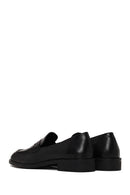Woman Black Leather Loafer | Derimod