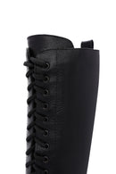 Women's Black Zippered Thick Soled Casual Leather Boots | Derimod