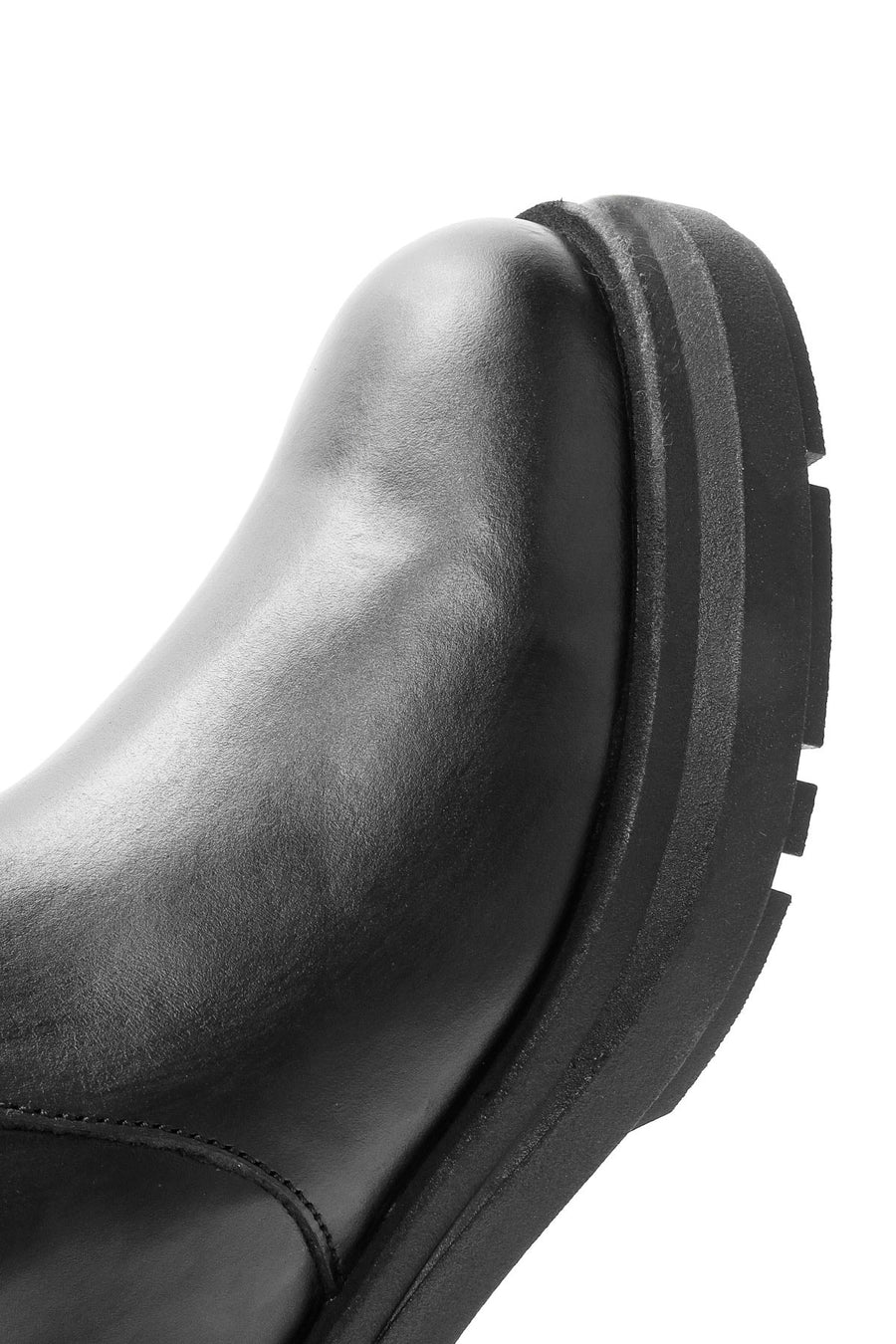 Kadın Siyah Fermuarlı Deri Bot