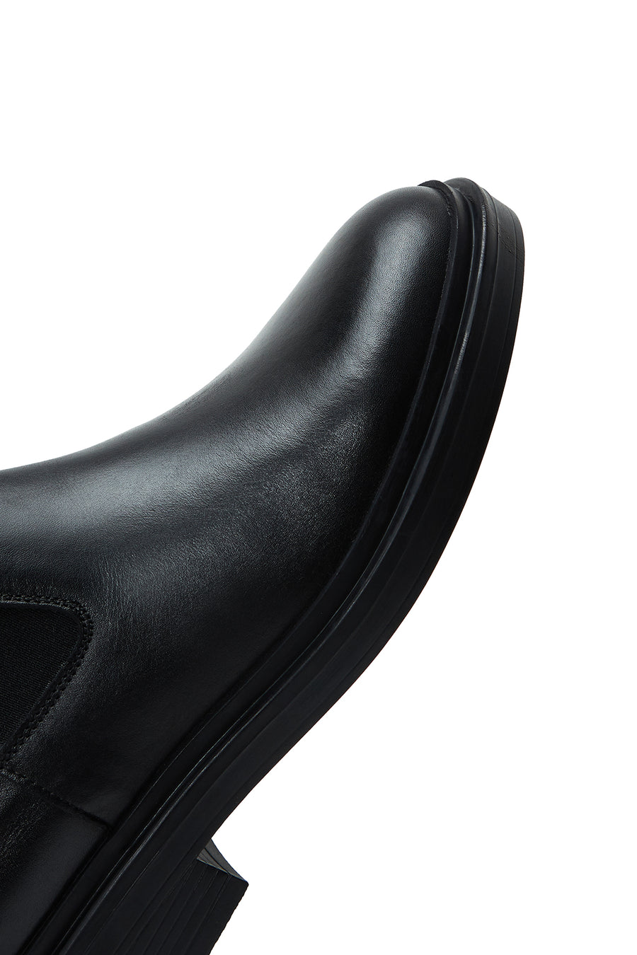 Women's Black Leather Chelsea Classic Boots