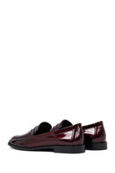 Kadın Bordo Deri Klasik Loafer | Derimod