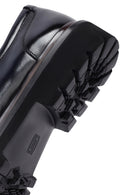 Male Navy Lace-up Thick-Soled Leather Casual Shoes | Derimod