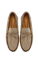 Men's Beige Suede Leather Casual Loafer | Derimod