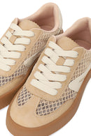 Women's Mink Lace-Up Fabric Sneaker | Derimod