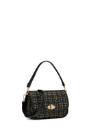 Geox Women's Black Gardinia Long Strap Patterned Handbag | Derimod