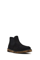 Male Black Nubuck Leather Chelsea Boots | Derimod
