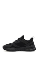 Derimod Zero Men's Black Lace Up Fabric Sneaker | Derimod
