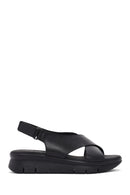 Kadın Siyah Bantlı Comfort Sandalet | Derimod