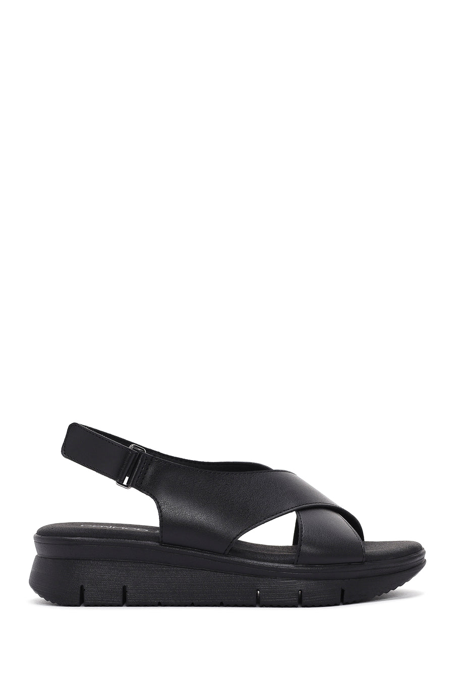 Kadın Siyah Bantlı Comfort Sandalet 24SFE236018 | Derimod