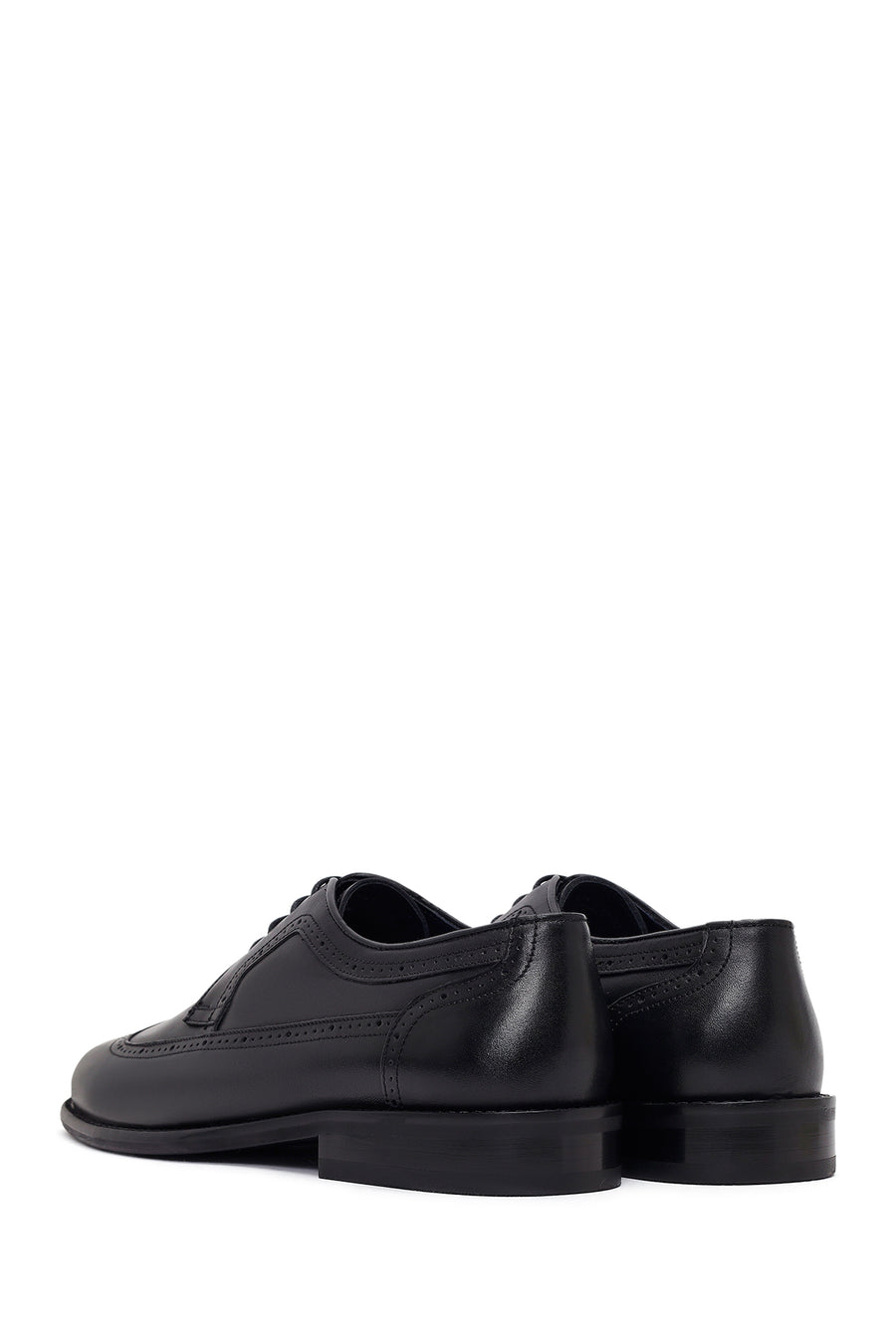 Men's Black Laced Leather Classic Shoes