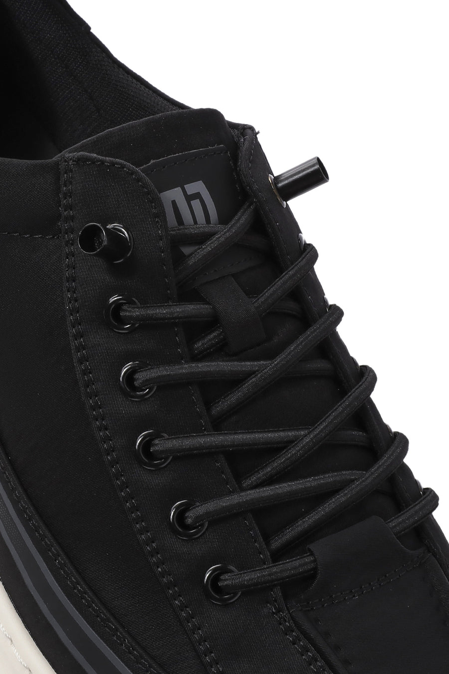 Erkek Siyah Bağcıklı Kumaş Sneaker