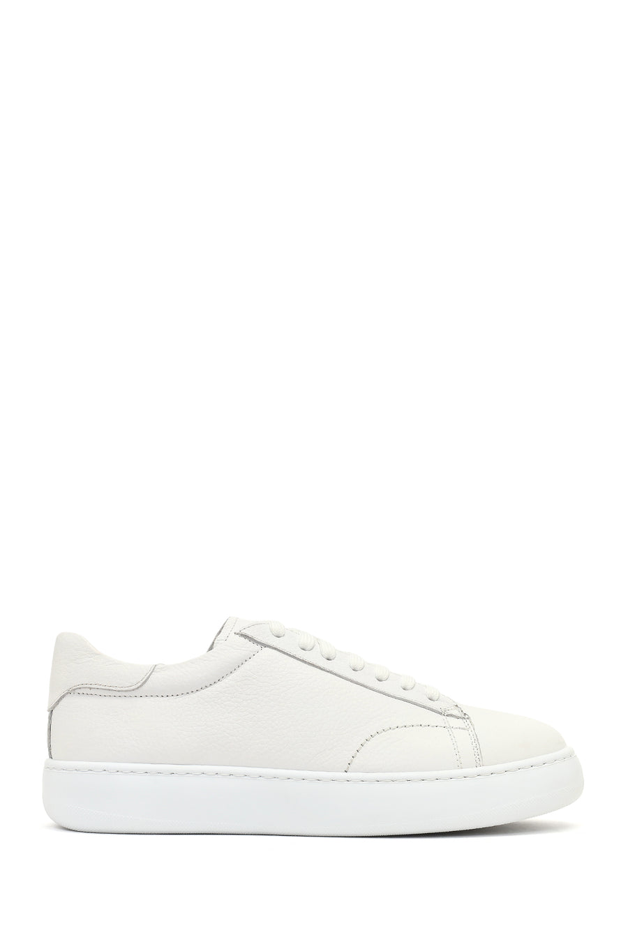 Erkek Beyaz Bağcıklı Kalın Tabanlı Deri Sneaker 25WFD8240FT | Derimod