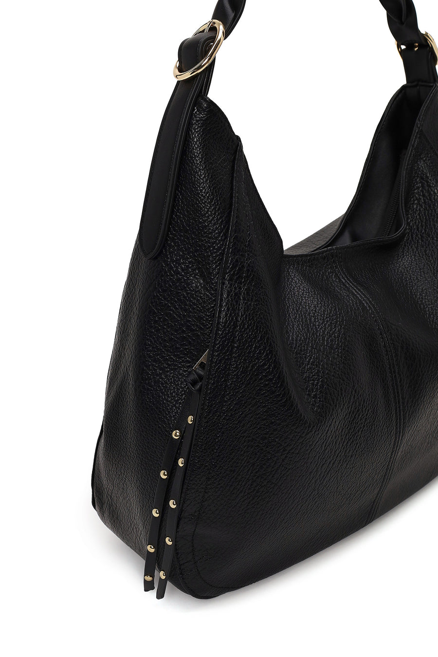 Woman Black Long-Strap Shoulder Bag