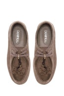 Woman Mink Lace-Up Tassel Suede Casual Shoes | Derimod
