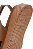 Women's Tan Strap Leather Comfort Sandals | Derimod