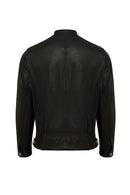 Towns Erkek Siyah Slim-Fit Kısa Deri Ceket | Derimod