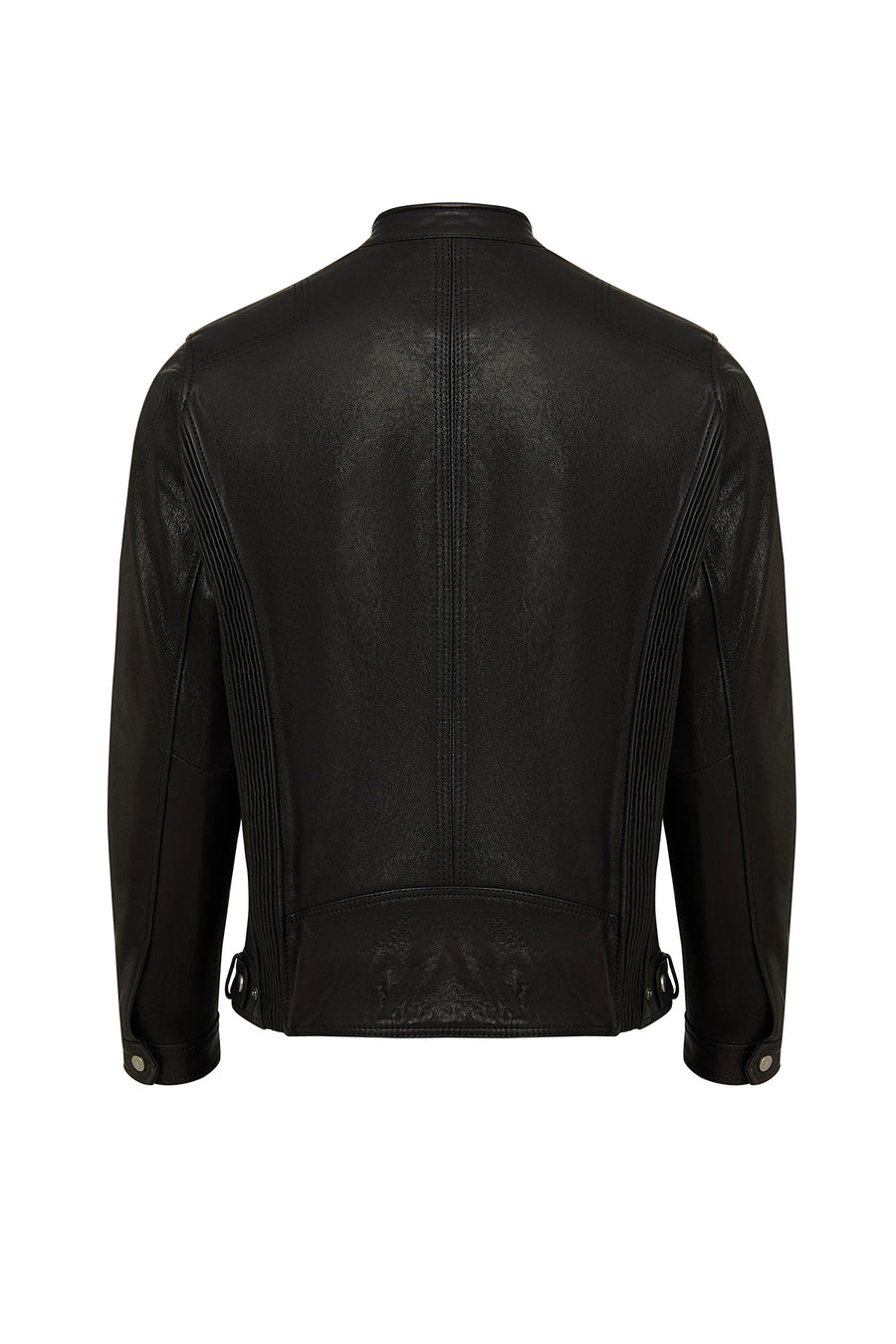 Towns Erkek Siyah Slim-Fit Kısa Deri Ceket