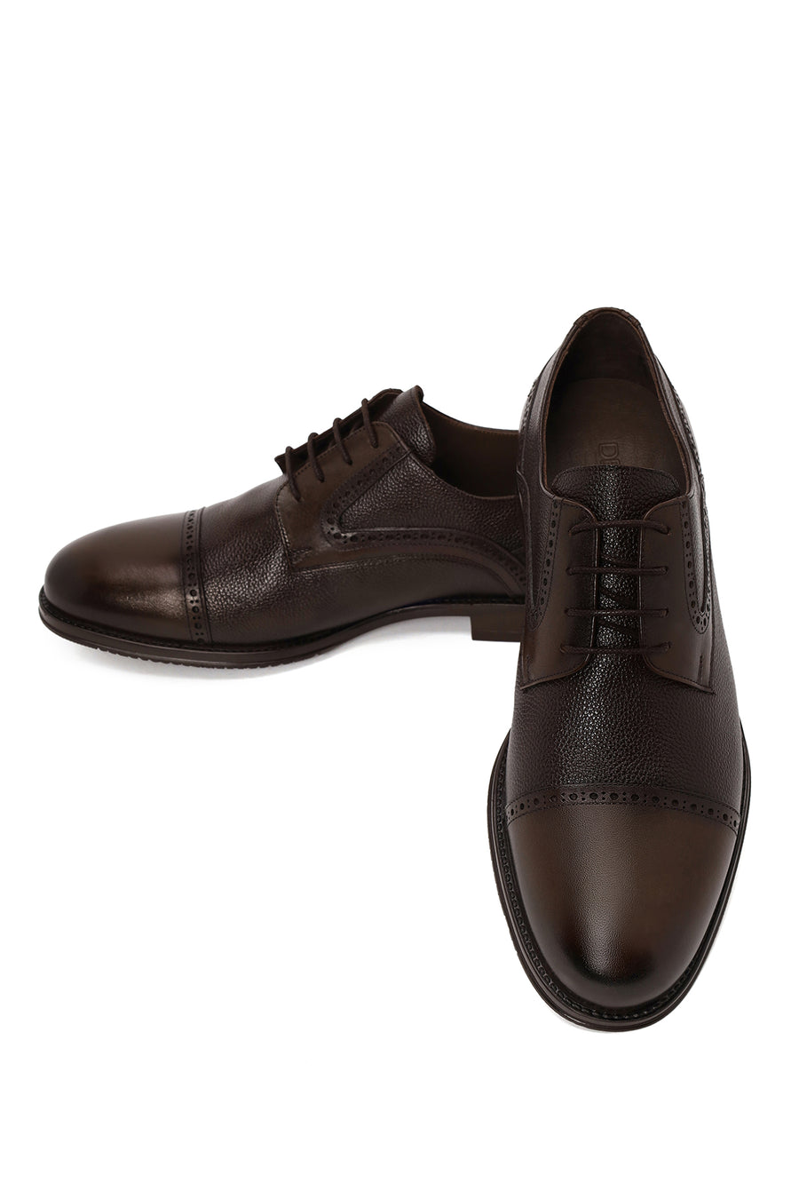 Male Brown Lace-up Leather Casual Shoes