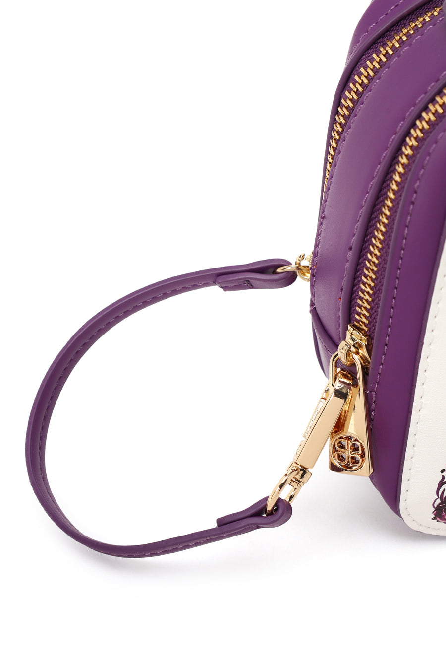 Woman Purple Long-Strap Printed Shoulder Bag