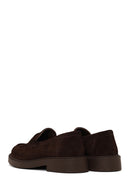 Woman Brown Buckled Thick-Soled Suede Loafer | Derimod