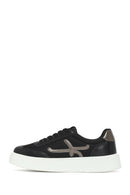 Woman Black Lace-Up Sneakers | Derimod