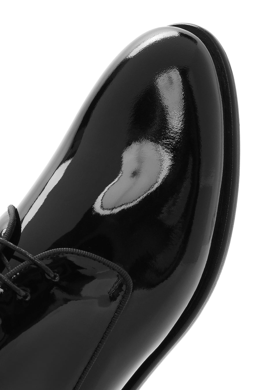 Men's Black Laced Patent Leather Classic Shoes