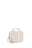 Women Beige Long Strap Woven Crossbody Bag | Derimod