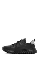Women's Black Lace-Up Leather Sneaker | Derimod