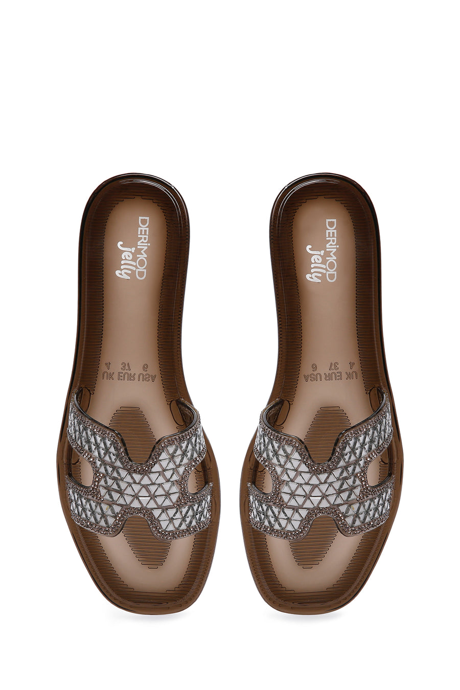 Women's Black Stone Jelly Slippers