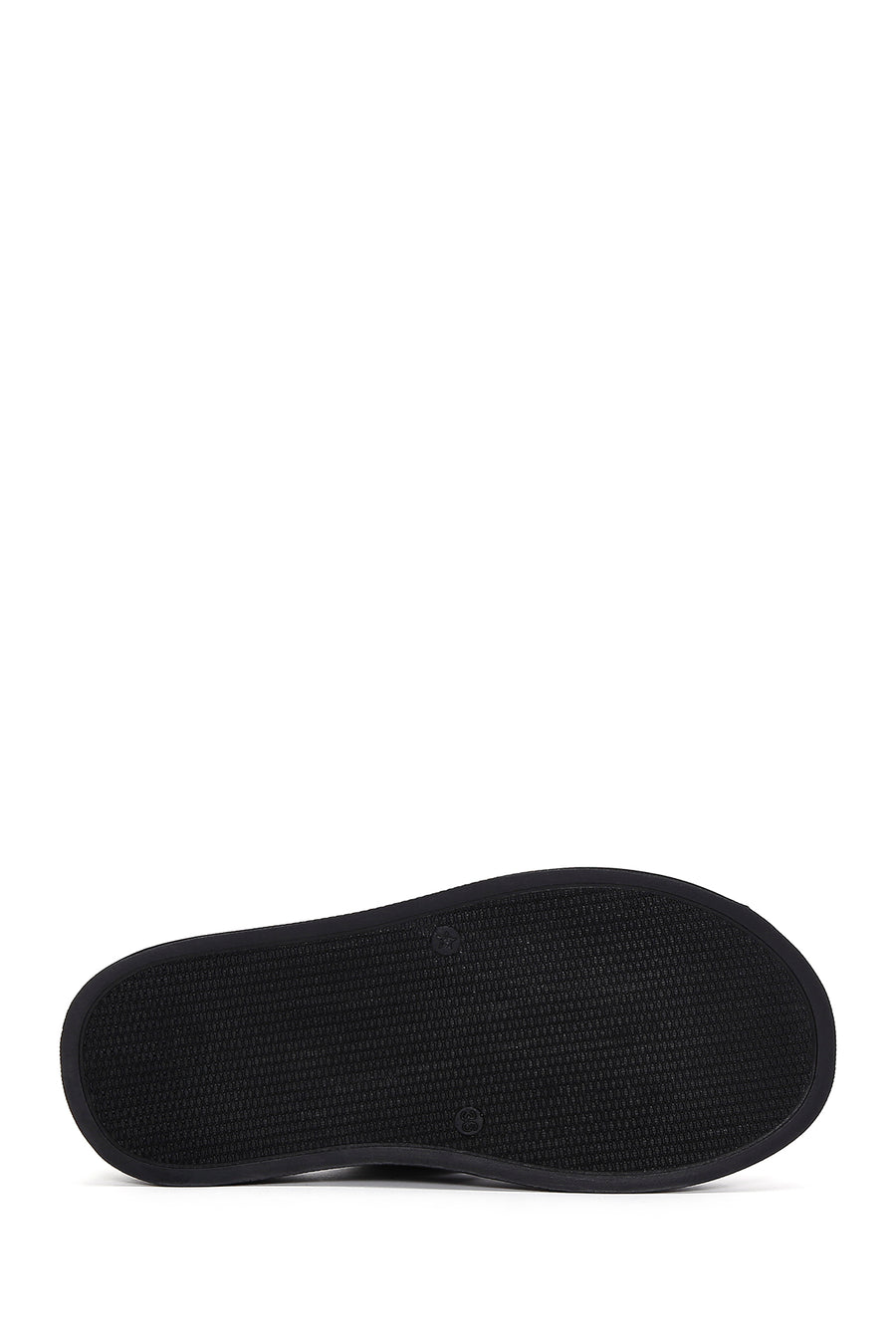 Women's Black Flip Flops Leather Slippers
